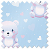 Little Bear, Blue Cotton - Roller Blind